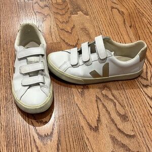 Veja White Velcro Sneakers